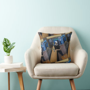 The Drunken Sailor Painting by Alfred Fox Cushion