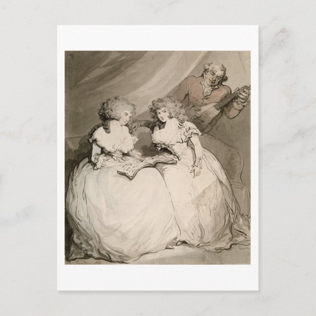 The Duchess of Devonshire and her Sister, the Coun Postcard (Front)