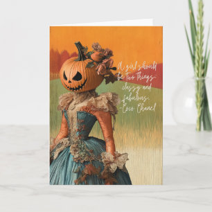 The Duchess Pumpkinhead   Surreal Halloween Card
