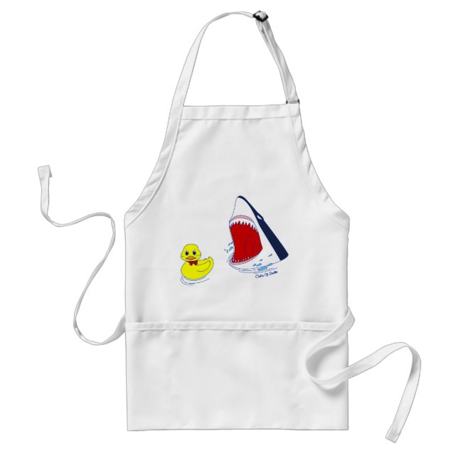 The Duck and The Shark Doodle Art Apron (Front)