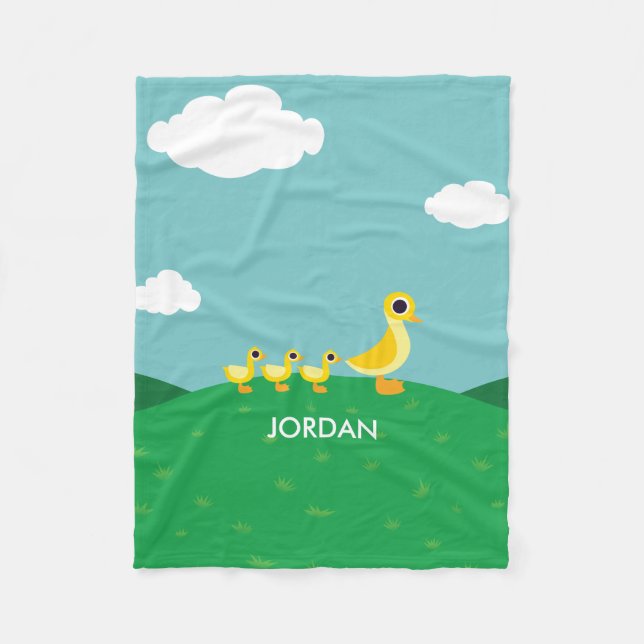 The Duck Family Fleece Blanket (Front)