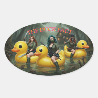 THE DUCK PACT  OVAL STICKER