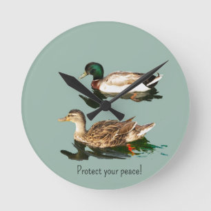 The ducks. Peace Round Clock