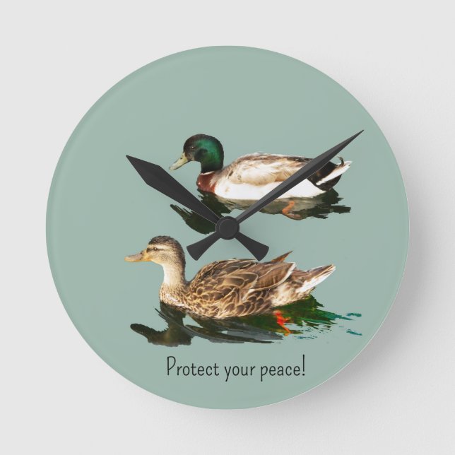 The ducks.  Peace Round Clock (Front)