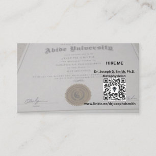 The Dudeist Metaphysician Business Card