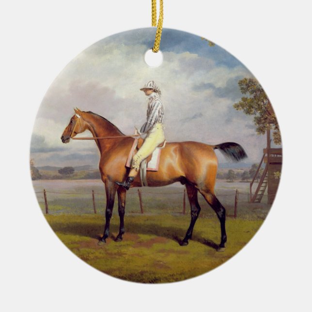 The Duke of Hamilton's Disguise with Jockey Up (oi Ceramic Tree Decoration (Front)