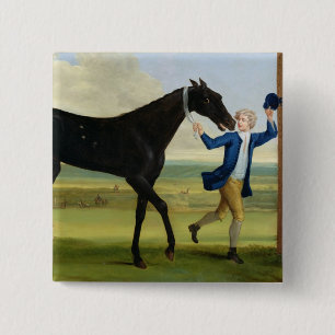 The Duke of Rutland's 'Bonny Black', c.1720 (oil o 15 Cm Square Badge