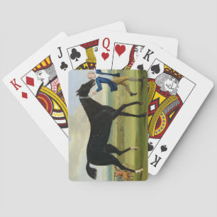 The Duke of Rutland's 'Bonny Black', c.1720 (oil o Playing Cards