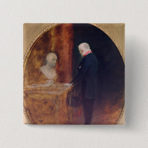 The Duke of Wellington Studying 15 Cm Square Badge