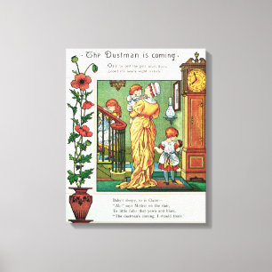 The Dustman is Coming (nursery rhyme illustration) Canvas Print