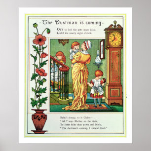 The Dustman is Coming (nursery rhyme illustration) Poster