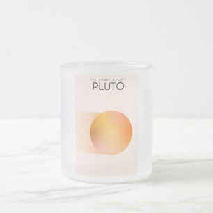 The dwarf planet Pluto Frosted Glass Coffee Mug
