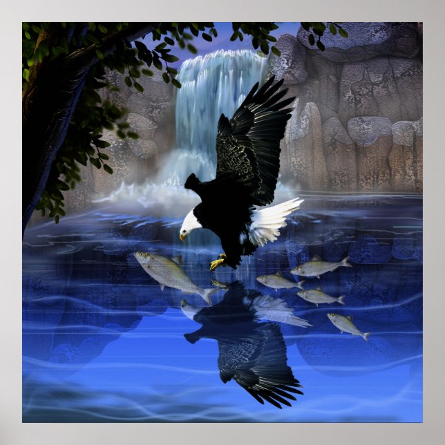 The eagle and the waterfall poster (Front)