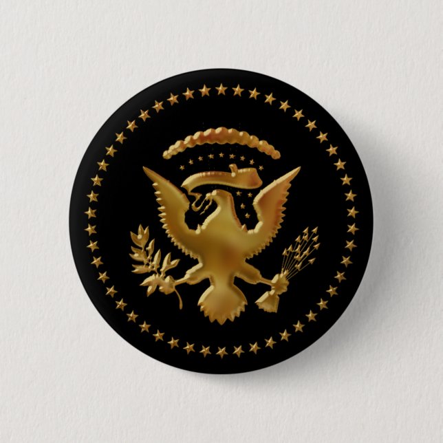 The Eagle has landed... 6 Cm Round Badge (Front)