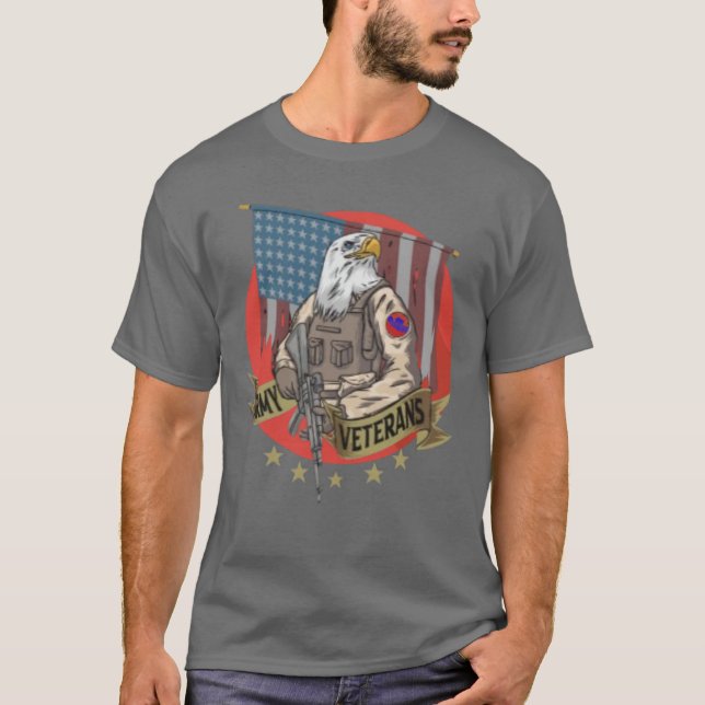 The eagle Veterans army  T-Shirt (Front)