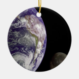 The Earth and Moon Ceramic Tree Decoration