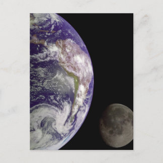 The Earth and Moon Postcard