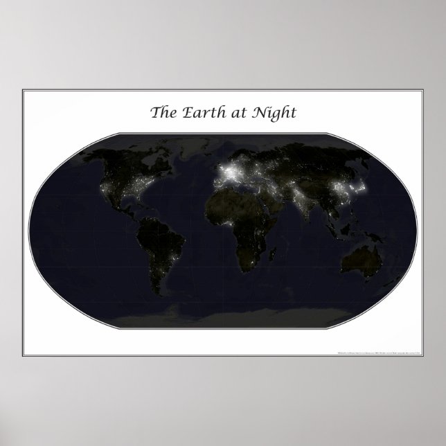 The Earth at Night Poster (Front)