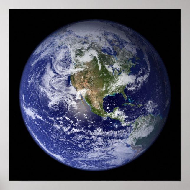 The Earth From Above: Western Hemisphere Poster (Front)
