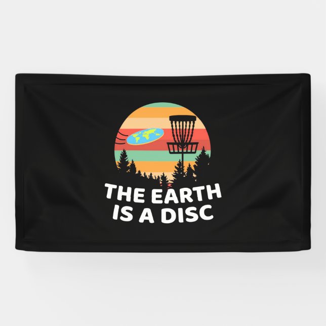 The Earth Is A Disc Golf Banner (Horizontal)
