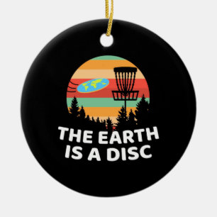 The Earth Is A Disc Golf Ceramic Tree Decoration