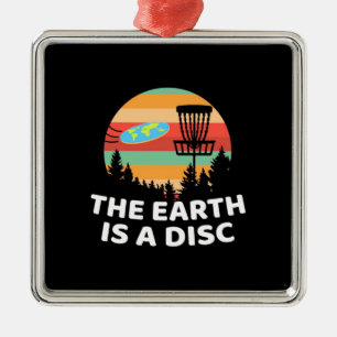 The Earth Is A Disc Golf Metal Tree Decoration