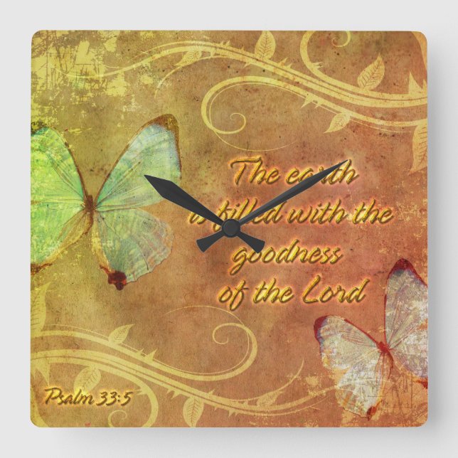 The earth is filled with the goodness...Wall Clock (Front)