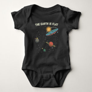 The Earth Is Flat Humorous Theory  Baby Bodysuit