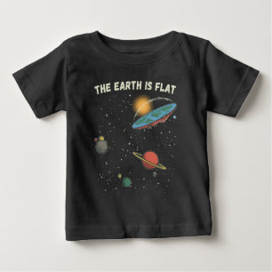The Earth Is Flat Humorous Theory Baby T-Shirt