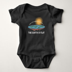 The Earth Is Flat Humourous Theory  Baby Bodysuit