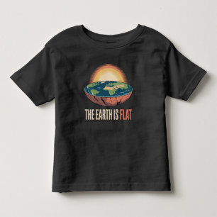 The Earth Is Flat Humourous Theory  Toddler T-Shirt