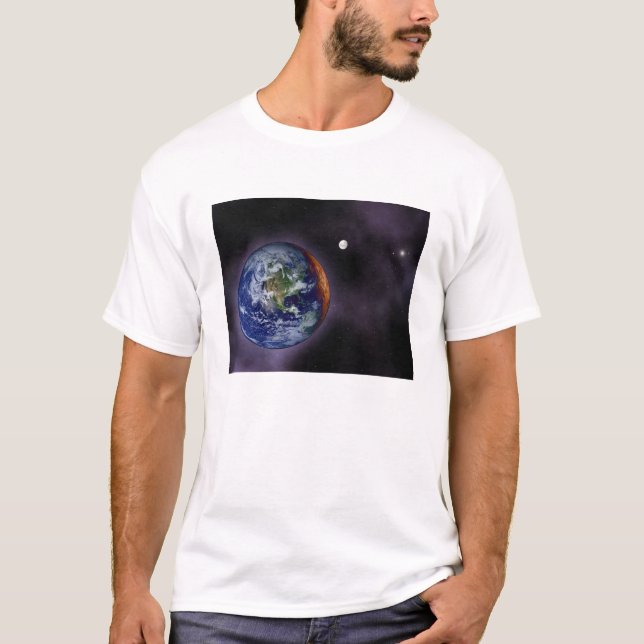 The Earth shown at the outer edges T-Shirt (Front)