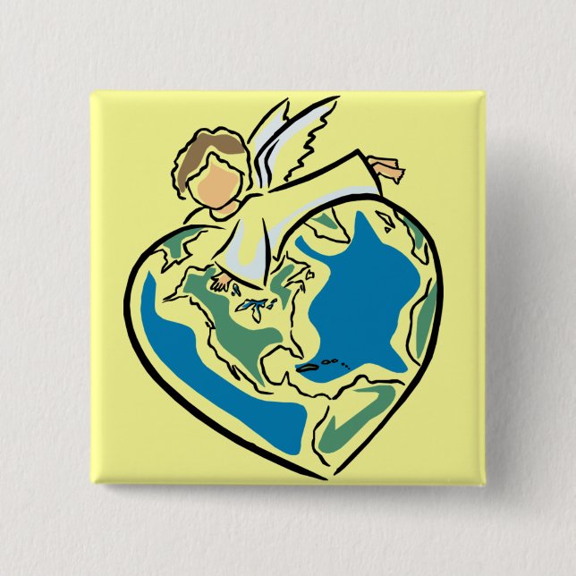 The Earth's Angel - 15 Cm Square Badge (Front)