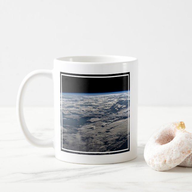 The Earth's Limb Above A Cloudy Western Australia. Coffee Mug (With Donut)