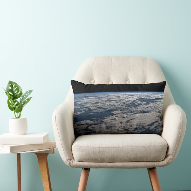 The Earth's Limb Above A Cloudy Western Australia. Lumbar Cushion (Chair)