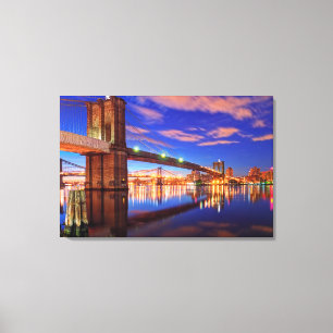 The East River, Brooklyn Bridge, Manhattan Canvas Print