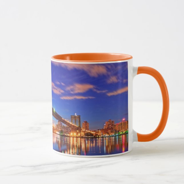The East River, Brooklyn Bridge, Manhattan Mug (Right)