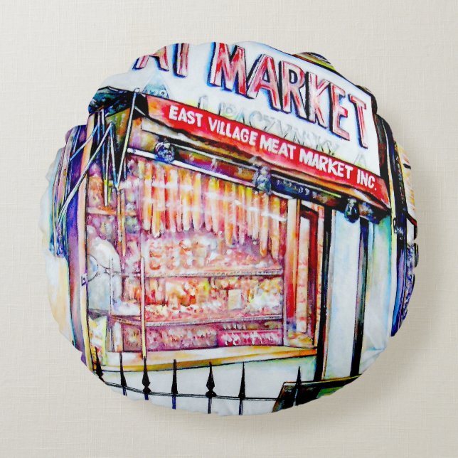 The East Village's Garden of Wisdom Round Cushion (Front)