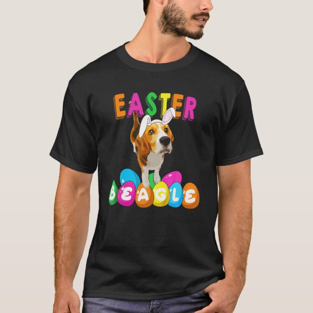 The Easter Beagle Easter Bunny Beagle Dog T-Shirt (Front)