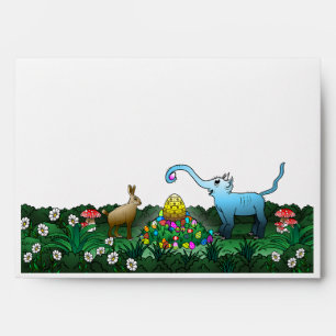 The Easter Bunny collects Easter eggs Envelope