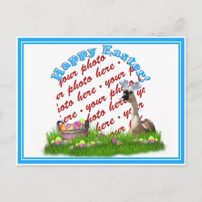 The Easter Goose Photo Frame Holiday Postcard (Front)
