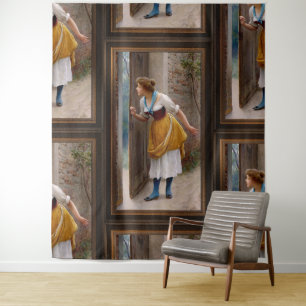 The Eavesdropper by Eugen von Blaas Tapestry