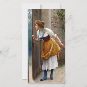 The Eavesdropper (by Eugene de Blaas) Card