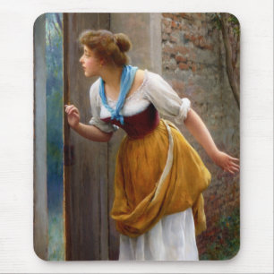 The Eavesdropper (by Eugene de Blaas) Mouse Pad