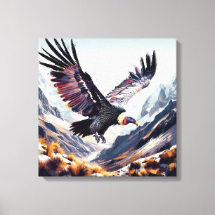 the Ecuadorian condor flying Canvas Print