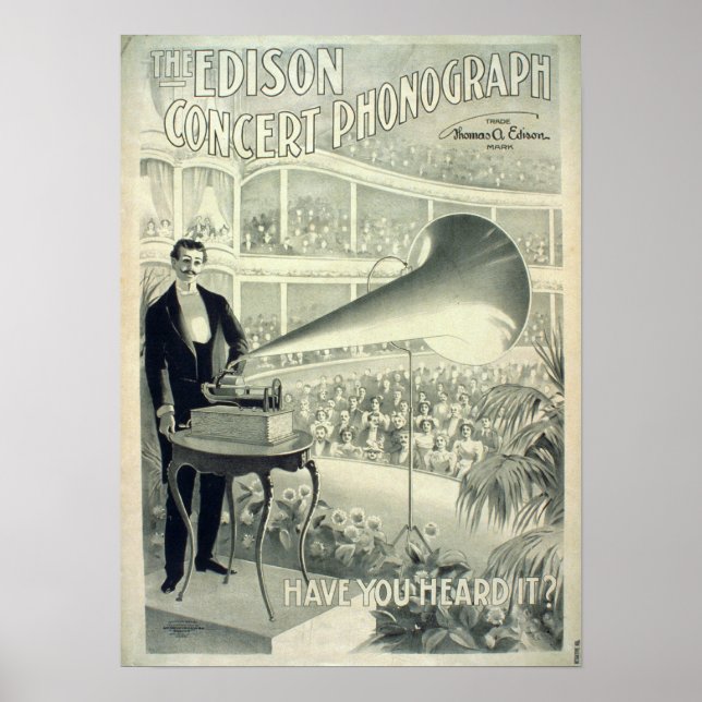 The Edison concert phonograph. Poster (Front)