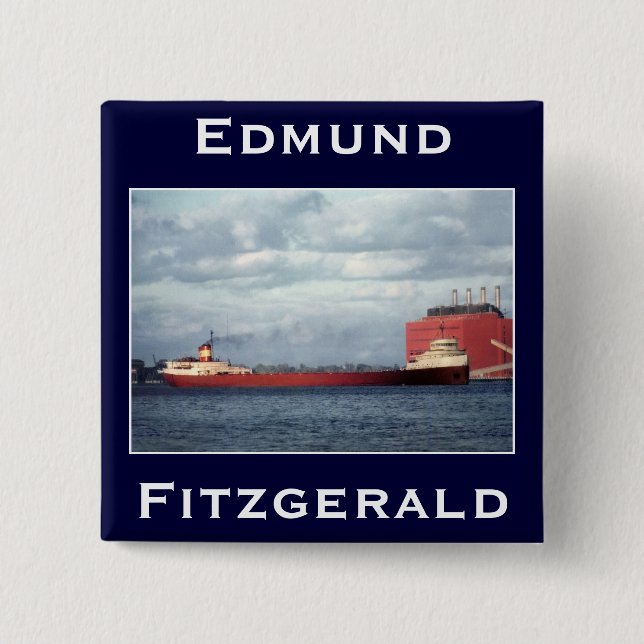 The Edmund Fitzgerald 15 Cm Square Badge (Front)
