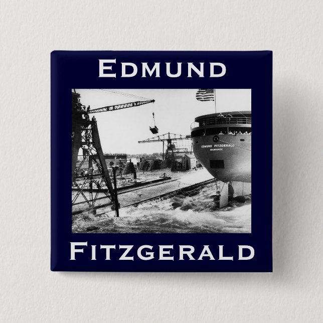 The Edmund Fitzgerald 15 Cm Square Badge (Front)