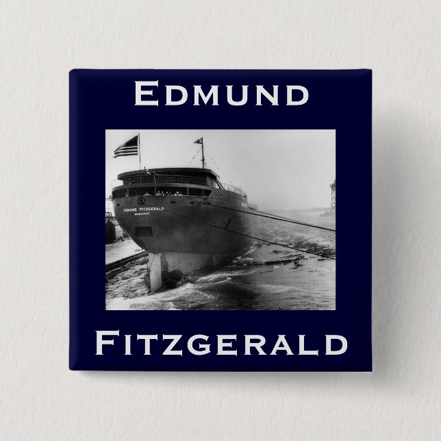 The Edmund Fitzgerald 15 Cm Square Badge (Front)