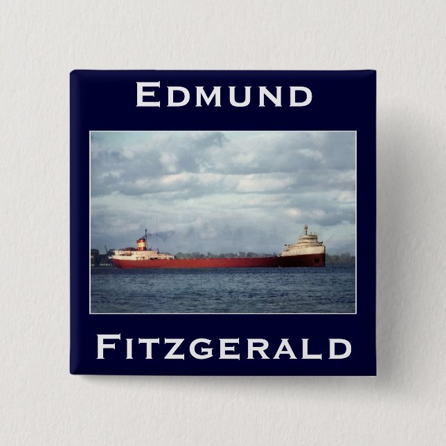 The Edmund Fitzgerald 15 Cm Square Badge (Front)